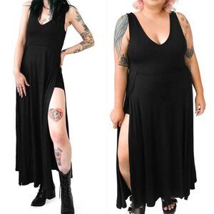 Foxblood Carrie Dress XS - built-in shorts with high side slits!